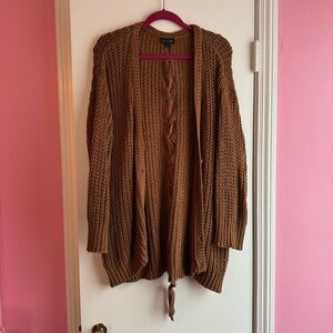 Topshop Braided Cardigan Sweater